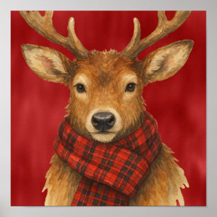 Póster Feliz Navidad Reno