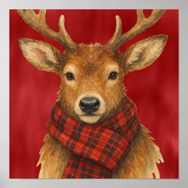 Póster Feliz Navidad Reno (Frente)
