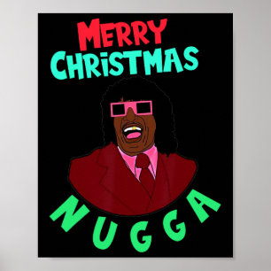 Póster Feliz Navidad Rosa Nugga Después De La Próxima Nav