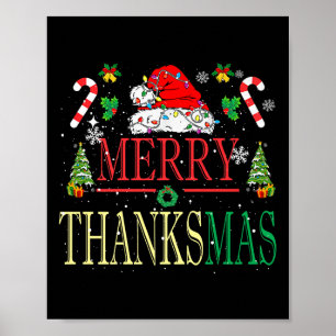 Póster Feliz Navidad Santa Hat Hombres Familia Ki