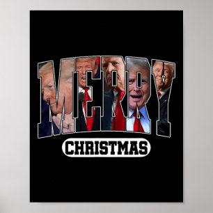 Póster Feliz Navidad Santa Trump Feliz Trump Pajamas