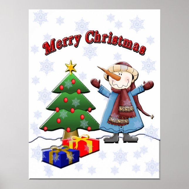 Póster Feliz Navidad Snowman Poster (Frente)