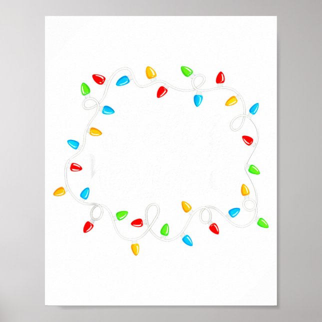 Póster Feliz Navidad Spanish Mexican Christmas Xmas Light (Frente)