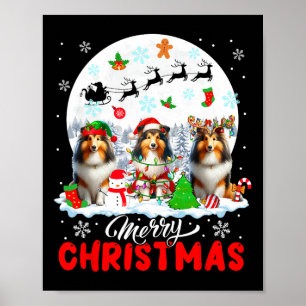 Póster Feliz Navidad Tres Reinos de Santa Elf Shetland