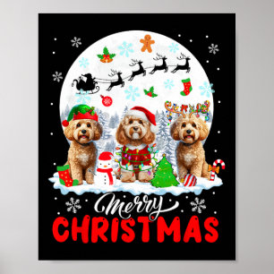 Póster Feliz Navidad tres renos de Santa Elf, el propio A