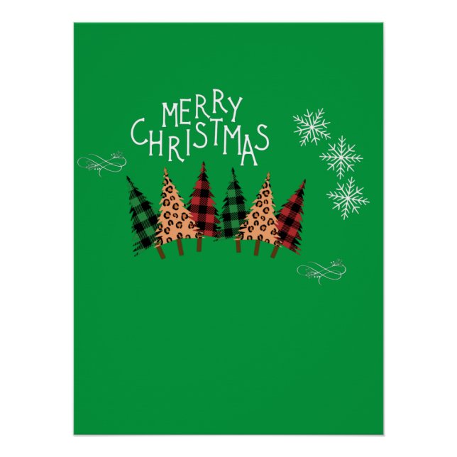 Póster Feliz Navidad Verde (Anverso)