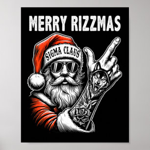 Póster Feliz Navidad Vibes solamente Navidades Funny Sant