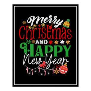 Póster Feliz Navidad y Feliz Año Nuevo-67342
