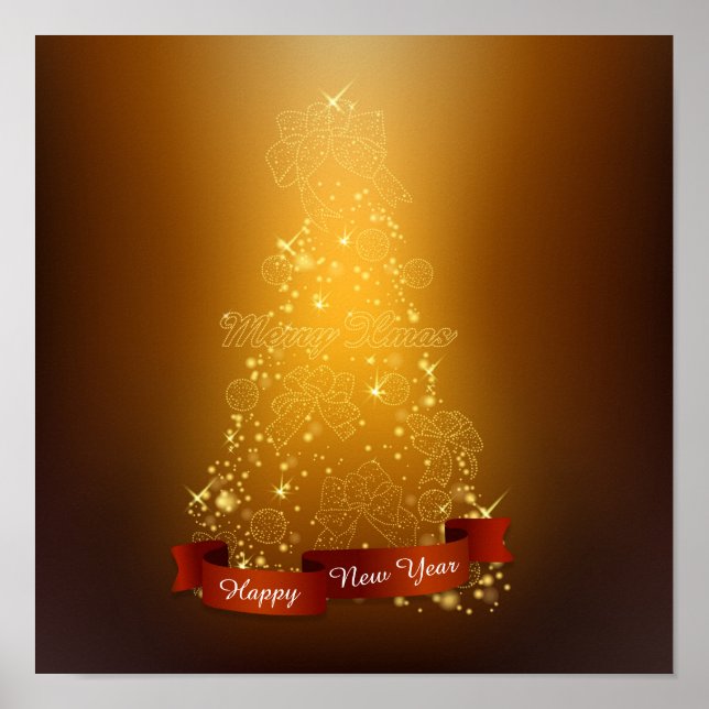Póster Feliz Navidad Y Feliz Año Nuevo Poster (Frente)