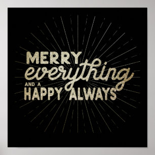 Póster Feliz Navidad y siempre feriado