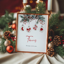 Póster Feliz Navidades a Baby Shower