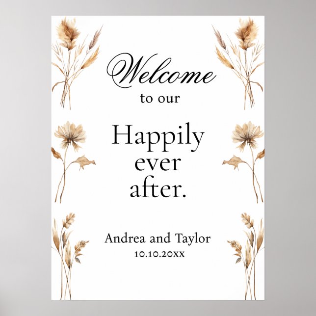 Póster Feliz Nunca Después De La Recepción De La Boda De  (Frente)