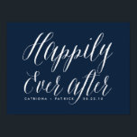 Póster Feliz Nunca Después De Un Poster Boda | Armada<br><div class="desc">Poster divertido y caprichoso para añadir a tu fiesta de bodas. Hay otros colores disponibles.</div>