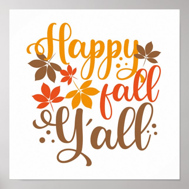 Póster Feliz otoño a todos (Frente)