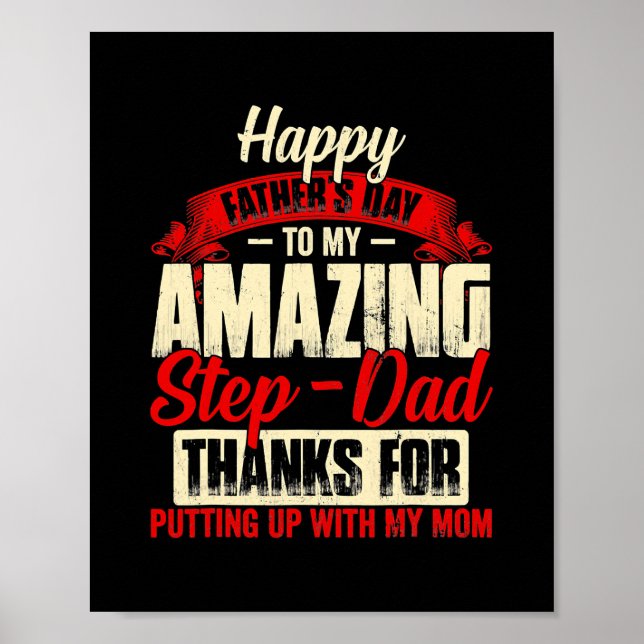 Póster Feliz papá del día del padre (Frente)