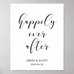 Póster Feliz para siempre después de la firma del boda
