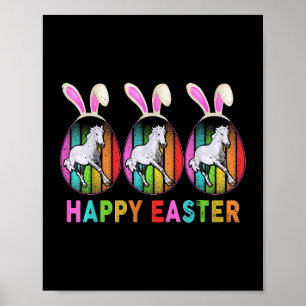 Póster Feliz Pascua a los pastores de caballos