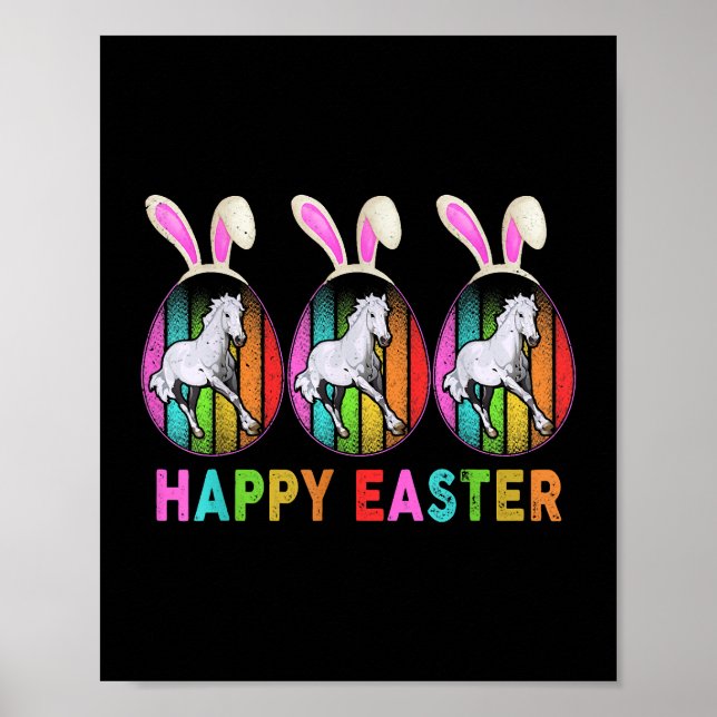 Póster Feliz Pascua a los pastores de caballos (Frente)