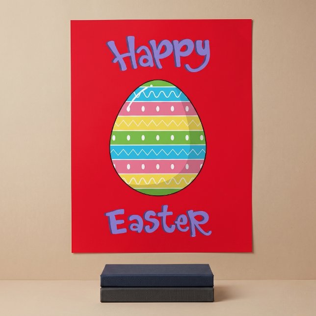 Póster Feliz Pascua con cartel de huevo (Subido por el creador)