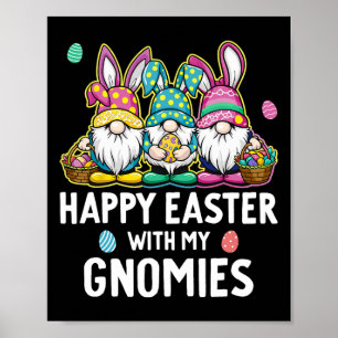 Póster Feliz Pascua Con Mis Chicas De Gnomies Niños Mujer