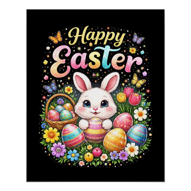 Póster Feliz Pascua Conejito (Anverso)