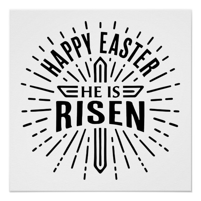 Póster Feliz Pascua, ha subido. (Anverso)