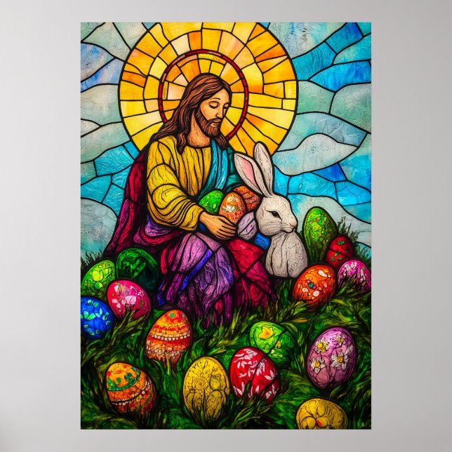 Póster Feliz Pascua Jesús (Frente)