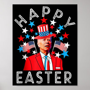 Póster Feliz Pascua Joe Biden 4 De Julio En El Índice Mem