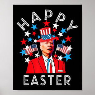 Póster Feliz Pascua Joe Biden 4 De Julio En El Índice Mem