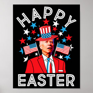Póster Feliz Pascua Joe Biden 4 De Julio En El Índice Mem