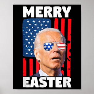 Póster Feliz Pascua Presidente 4 De Julio Estadounidense