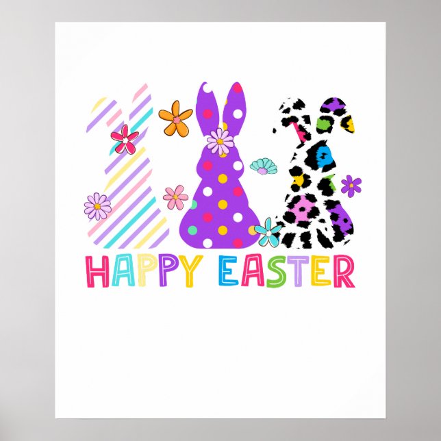 Póster feliz pascua, retro, vintage (Frente)