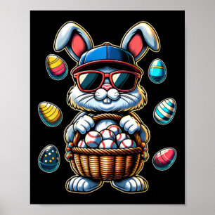Póster Feliz Pascua Vender Niños Pascua Bunny Gracioso Pa