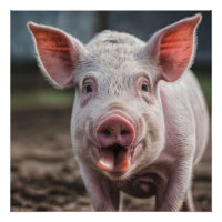 Feliz Poke de la Lengua Porcina Blanca,