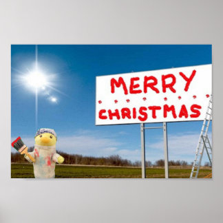 Póster Feliz Poster de Graffiti navideño