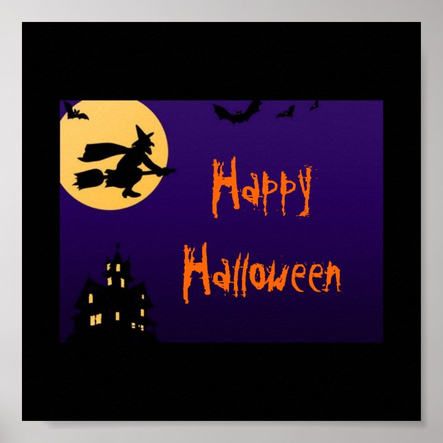 Póster Feliz Poster de Halloween (Frente)