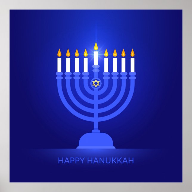 Póster Feliz Poster de Hanukkah (Frente)
