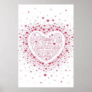 Póster Feliz Poster de San Valentín 24x36