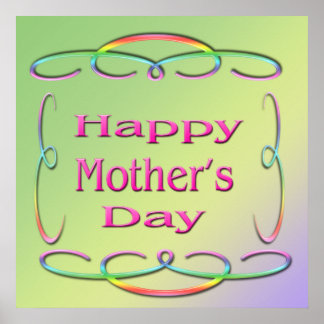Póster Feliz Poster del Día de la Madre