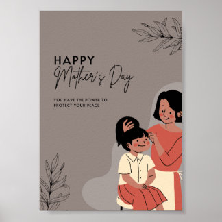 Póster Feliz Poster del Día de la Madre