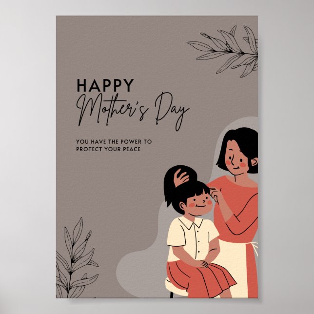 Póster Feliz Poster del Día de la Madre (Frente)