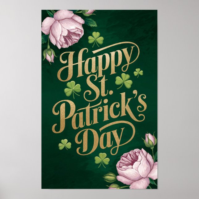 Póster Feliz Poster del Día de San Patricio (Frente)