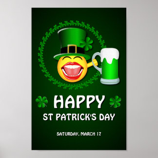 Póster Feliz Poster del Día de San Patricio