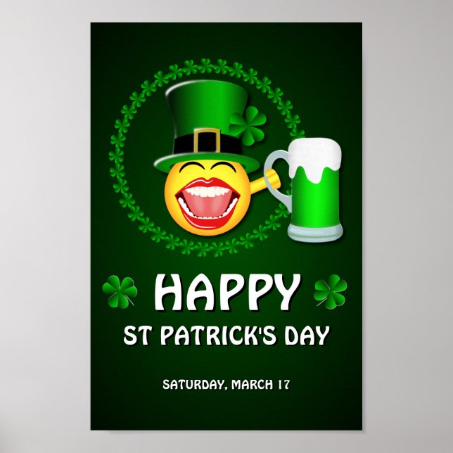 Póster Feliz Poster del Día de San Patricio (Frente)