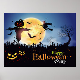 Póster Feliz Poster Fiesta de Halloween