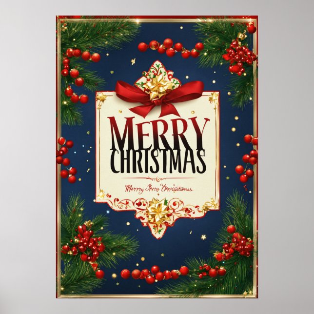 Póster Feliz poster navideño (Frente)