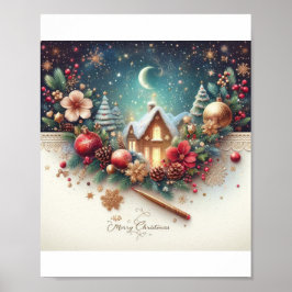 Póster Feliz Poster navideño