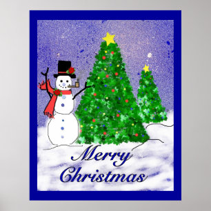 Póster Feliz Poster navideño