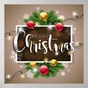 Póster Feliz Poster navideño