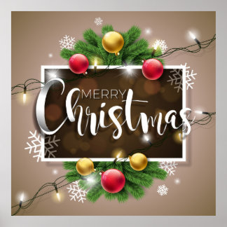 Póster Feliz Poster navideño